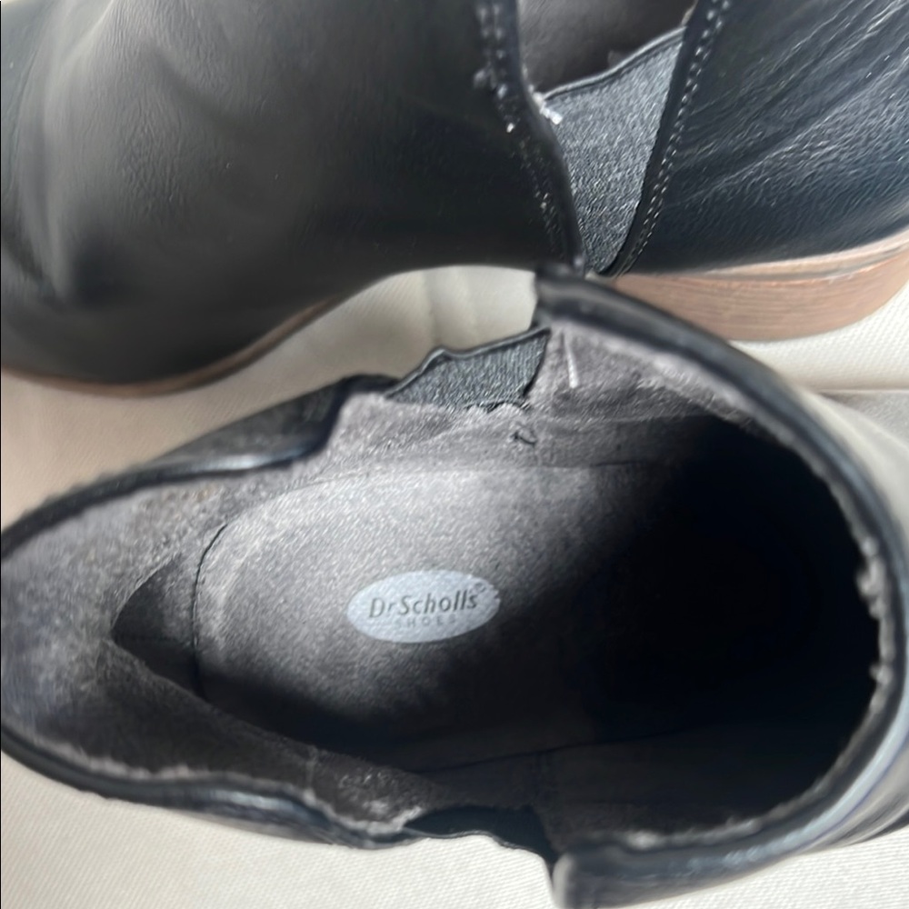 Dr. Scholl's Black Leather Ankle Booties Size 7.5 - Picture 5 of 10